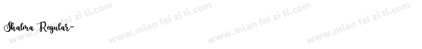 Shalma Regular字体转换